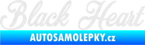 Samolepka Black Heart nápis Ultra Metalic bílá