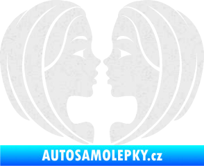 Samolepka Blíženci 002  Ultra Metalic bílá