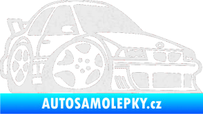 Samolepka BMW e30 karikatura pravá Ultra Metalic bílá