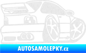 Samolepka BMW e46 karikatura pravá Ultra Metalic bílá