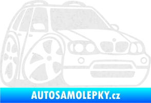 Samolepka BMW X5 karikatura pravá Ultra Metalic bílá