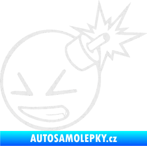 Samolepka Bomba 005 levá JDM styl Ultra Metalic bílá