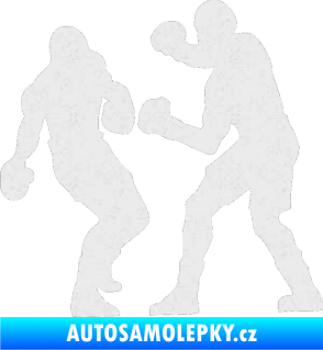 Samolepka Boxeři 001 levá Ultra Metalic bílá