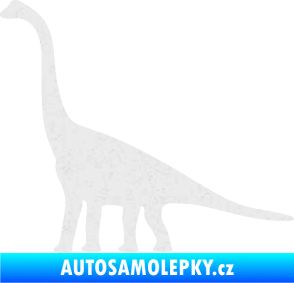 Samolepka Brachiosaurus 001 levá Ultra Metalic bílá