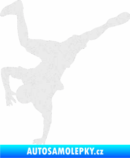 Samolepka Breakdance 001 levá Ultra Metalic bílá