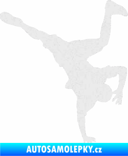 Samolepka Breakdance 001 pravá Ultra Metalic bílá