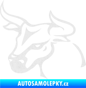 Samolepka Býk 005 levá Ultra Metalic bílá