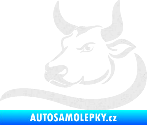 Samolepka Býk 008 levá Ultra Metalic bílá