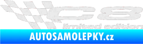 Samolepka C8 limited edition levá Ultra Metalic bílá