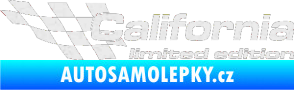 Samolepka California limited edition levá Ultra Metalic bílá