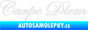 Samolepka Carpe diem nápis užívej dne Ultra Metalic bílá