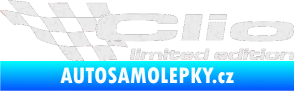 Samolepka Clio limited edition levá Ultra Metalic bílá
