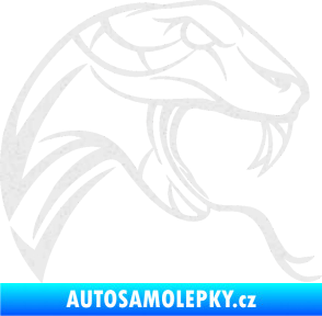 Samolepka Cobra 002 pravá Ultra Metalic bílá