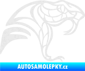 Samolepka Cobra 003 pravá Ultra Metalic bílá
