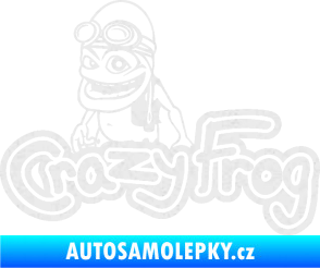 Samolepka Crazy frog 002 žabák Ultra Metalic bílá
