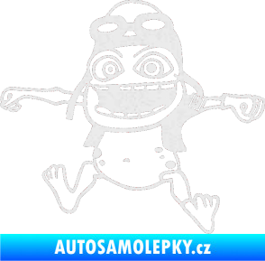 Samolepka Crazy frog levá Ultra Metalic bílá