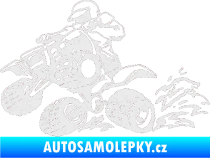 Samolepka Čtyřkolka 003 levá Ultra Metalic bílá