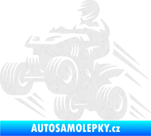 Samolepka Čtyřkolka 006 levá Ultra Metalic bílá