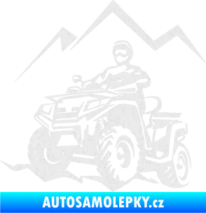 Samolepka Čtyřkolka 007 levá Ultra Metalic bílá