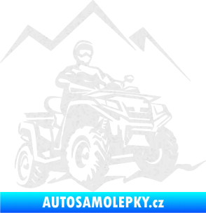 Samolepka Čtyřkolka 007 pravá Ultra Metalic bílá