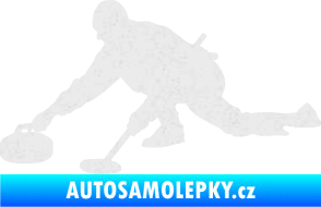 Samolepka Curling 003 levá Ultra Metalic bílá