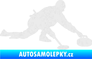 Samolepka Curling 003 pravá Ultra Metalic bílá