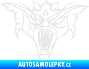 Samolepka Ďábel 003 pravá Ultra Metalic bílá