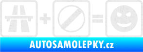Samolepka Dálnice + konec omezení rychlosti = jízda Ultra Metalic bílá