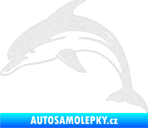 Samolepka Delfín 002 levá Ultra Metalic bílá