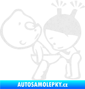 Samolepka Děti kuk do kalhot pravá Ultra Metalic bílá