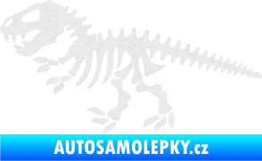 Samolepka Dinosaurus kostra 001 levá Ultra Metalic bílá