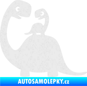 Samolepka Dítě v autě 105 levá dinosaurus Ultra Metalic bílá