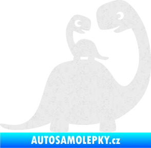 Samolepka Dítě v autě 105 pravá dinosaurus Ultra Metalic bílá
