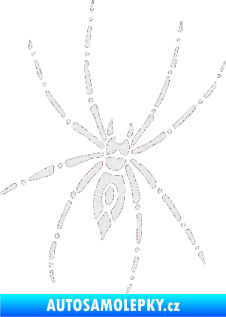 Samolepka Pavouk 011 - pravá Ultra Metalic bílá