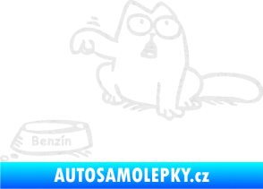Samolepka Dolej benzín - levá Ultra Metalic bílá