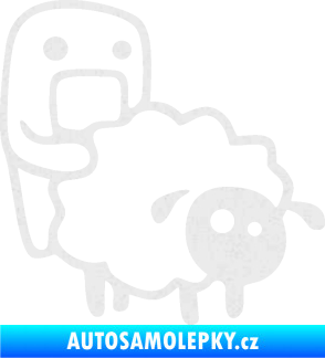 Samolepka Domo 005 pravá love sheep Ultra Metalic bílá