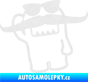 Samolepka Domo 016 levá s knírem Ultra Metalic bílá