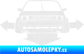 Samolepka Down and out car 002 Ultra Metalic bílá