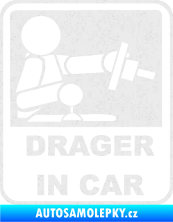 Samolepka Drager in car 001 Ultra Metalic bílá