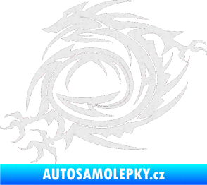 Samolepka Dragon 002 levá Ultra Metalic bílá
