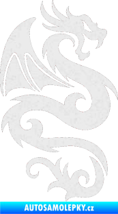 Samolepka Dragon 005 pravá Ultra Metalic bílá