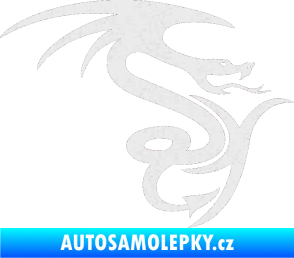 Samolepka Dragon 006 pravá Ultra Metalic bílá