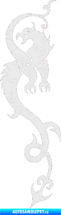 Samolepka Dragon 008 levá Ultra Metalic bílá
