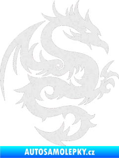 Samolepka Dragon 015 pravá Ultra Metalic bílá