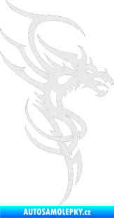 Samolepka Dragon 017 pravá Ultra Metalic bílá