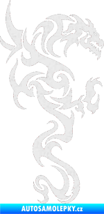 Samolepka Dragon 019 pravá Ultra Metalic bílá