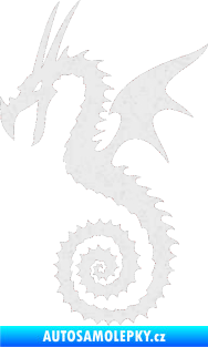 Samolepka Dragon 020 levá Ultra Metalic bílá
