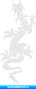 Samolepka Dragon 028 levá Ultra Metalic bílá