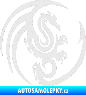 Samolepka Dragon 036 pravá Ultra Metalic bílá