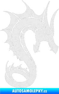 Samolepka Dragon 041 pravá Ultra Metalic bílá